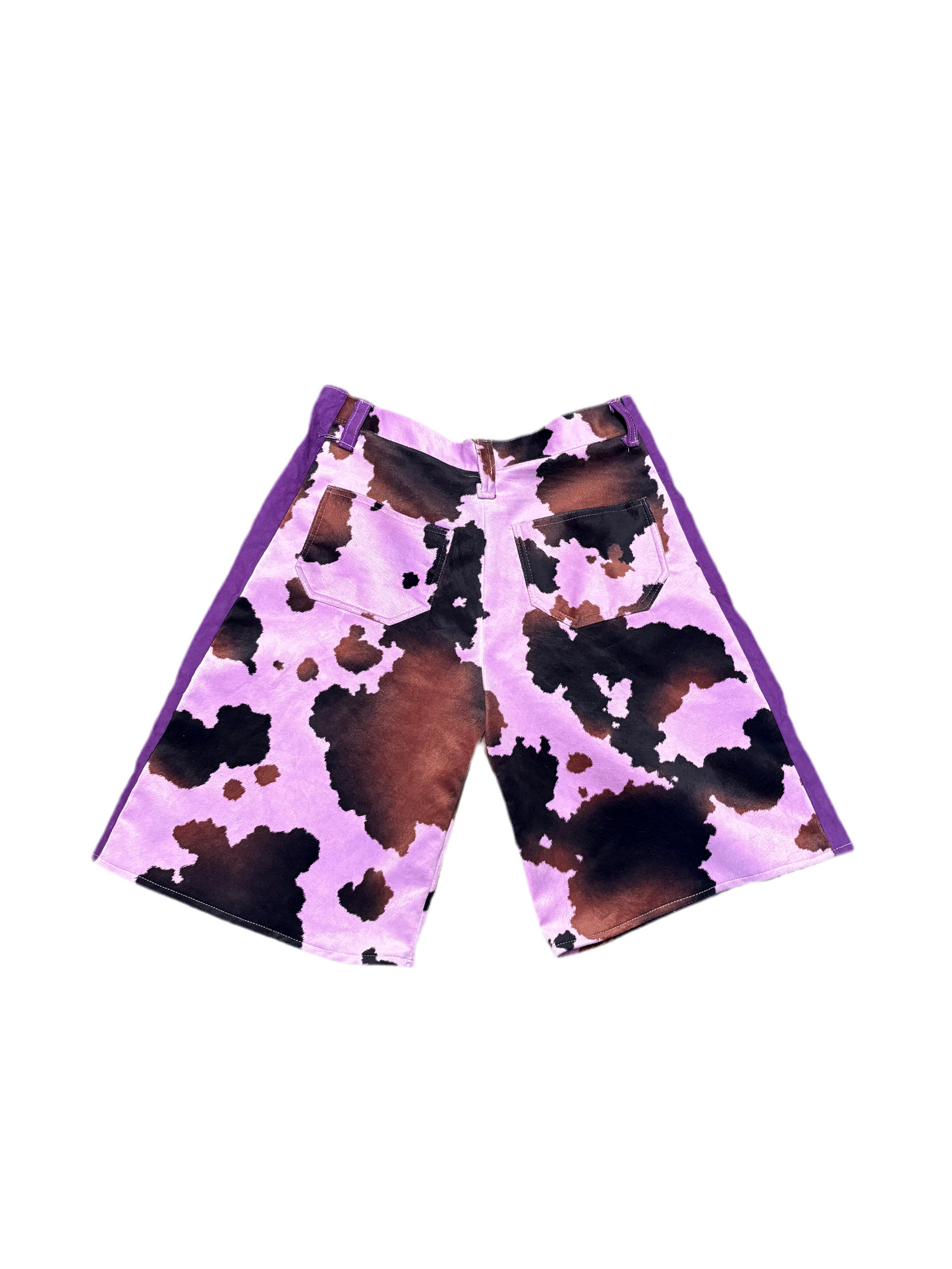 Purple Reign Cow Print Shorts