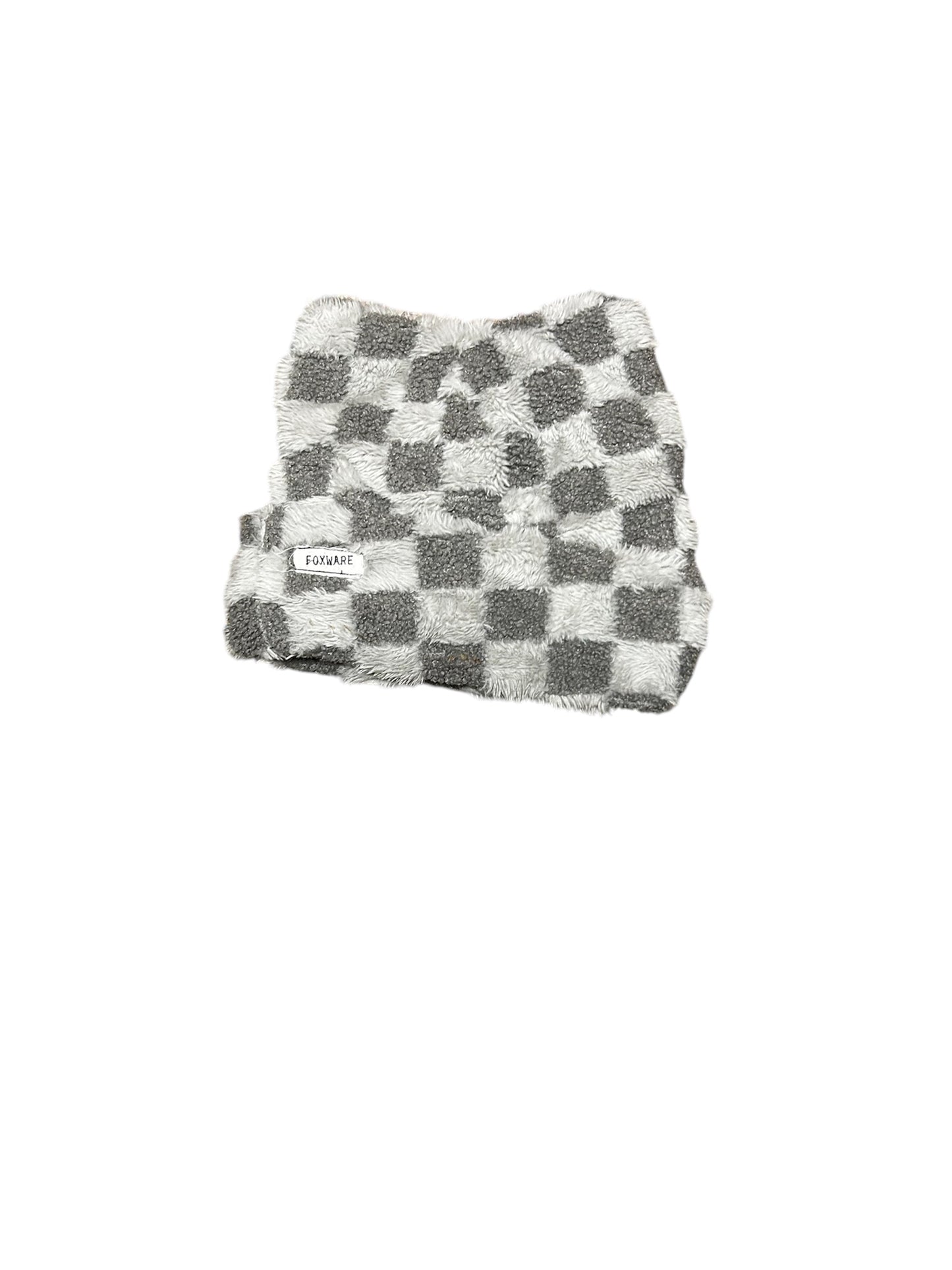 Fluffy Checkered Beanie